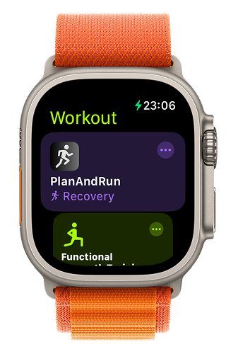 PlanAndRun Apple Watch App Interface